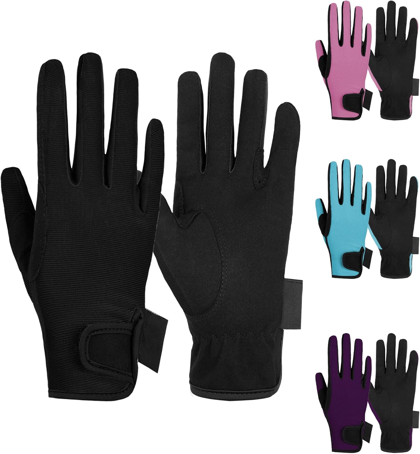 Installing Thapower Equestrian Riding Gloves for Boys on a wooden desk