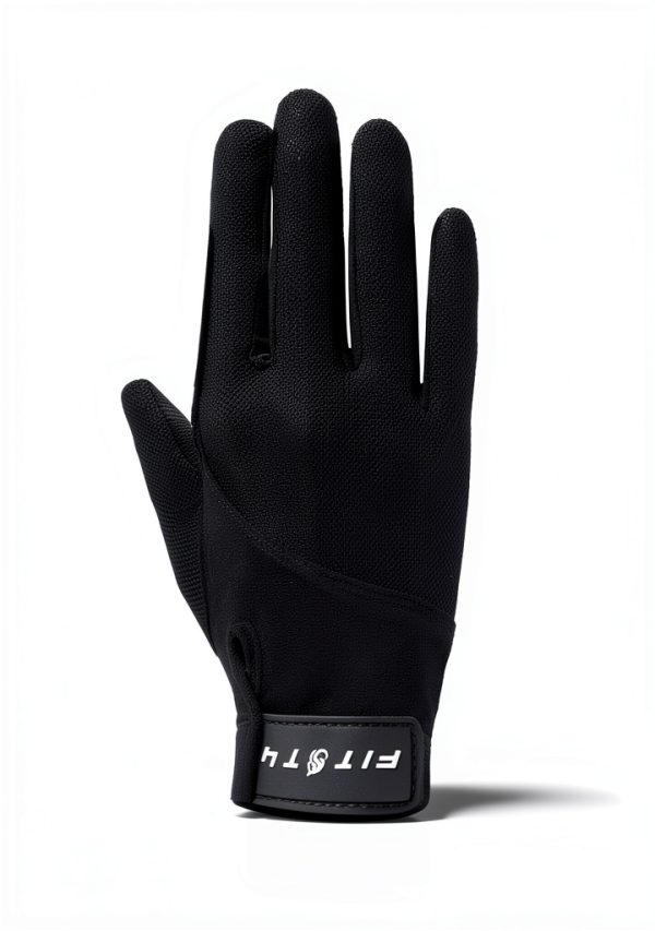 FitsT4 Sports Equestrian Riding Gloves Black Large-1