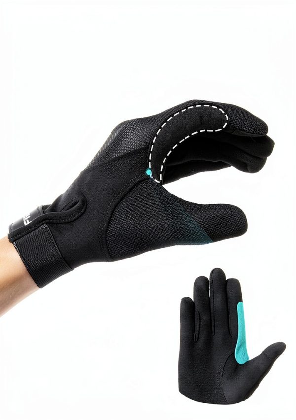 FitsT4 Sports Equestrian Riding Gloves Black Large-4