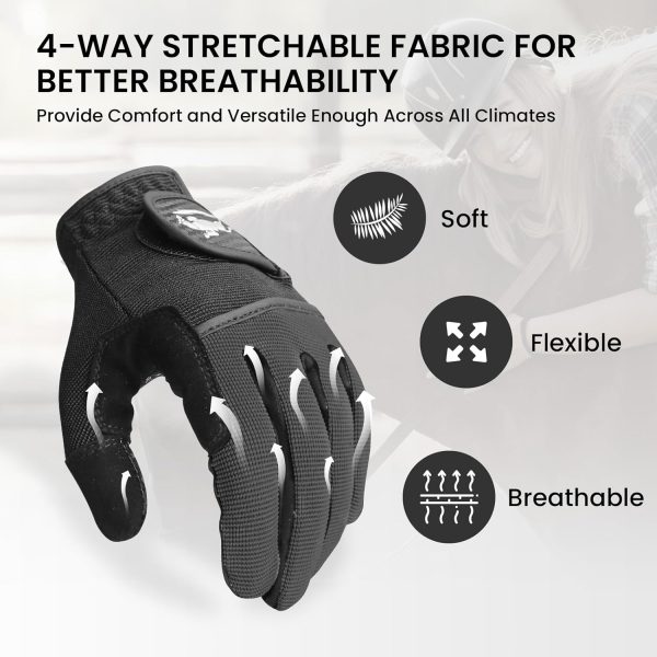 Women's Riding Gloves FINGER TEN Polyester Grip-4