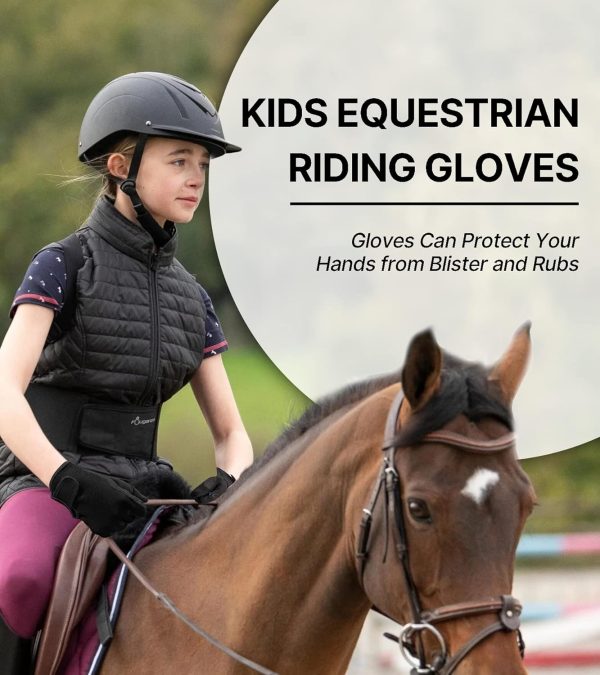 Thapower Equestrian Riding Gloves for Boys-4