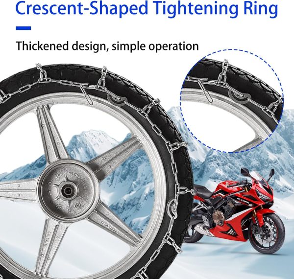 Generic Motorcycle Snow Chains Universal Fit-7
