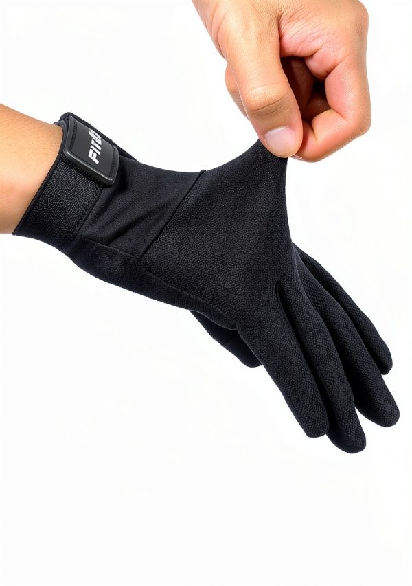 FitsT4 Sports Equestrian Riding Gloves Black Large-2