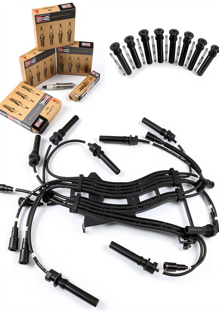 Installing Spark Plug Tune Up Kit APDTY 16‑Piece Complete Set on a garage workbench